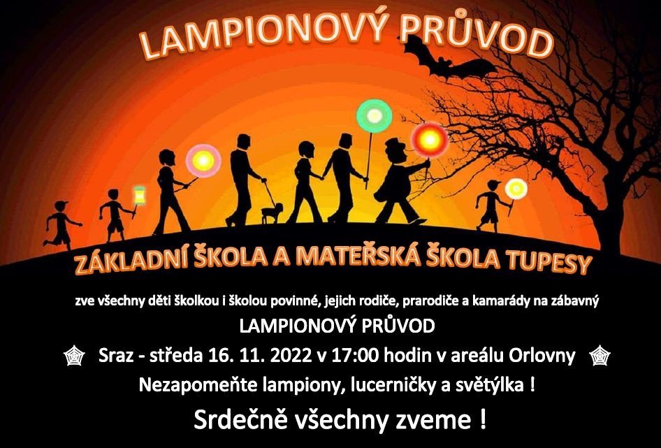 Lampionový průvod - 16.11. od 17:00 hod.