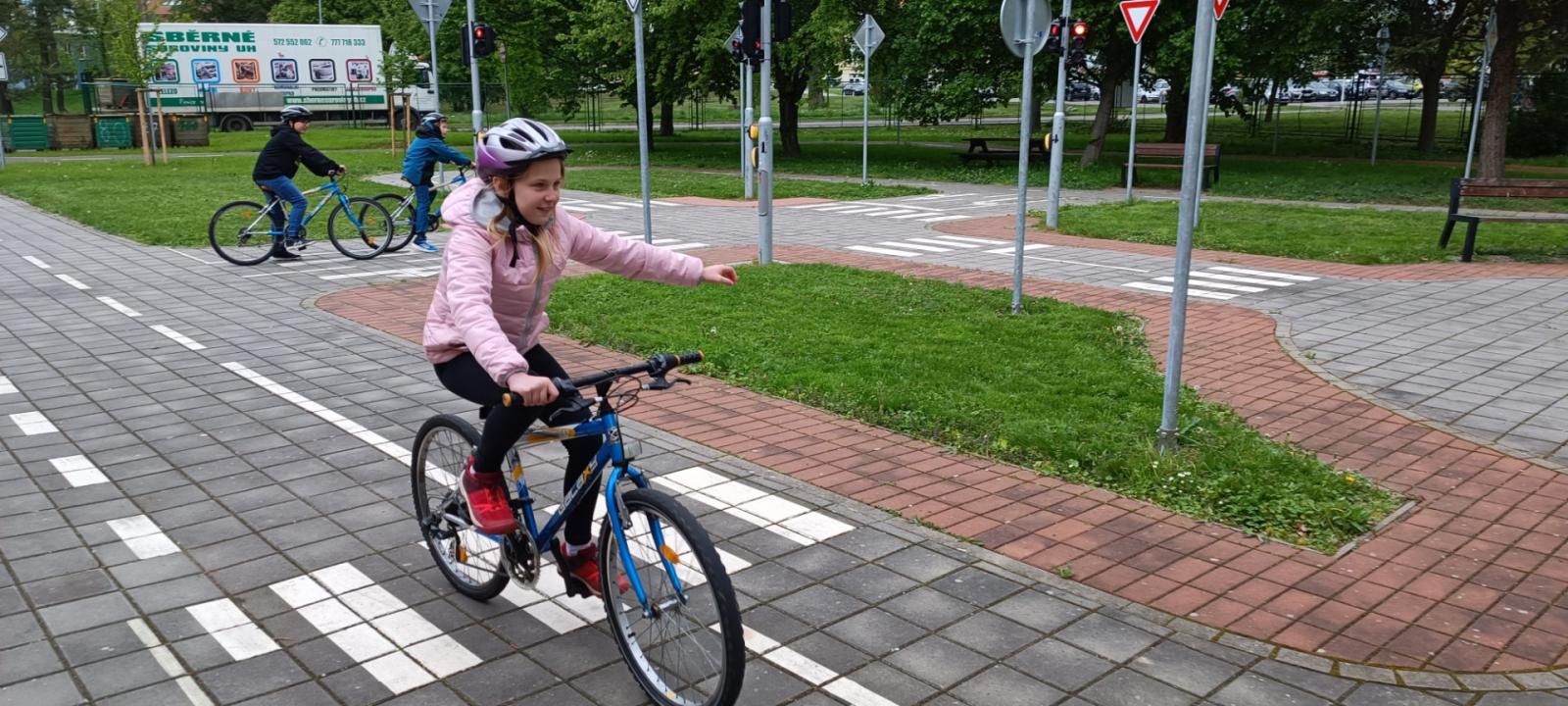 Zkoušky na dopravním hřišti v Uherském Hradišti